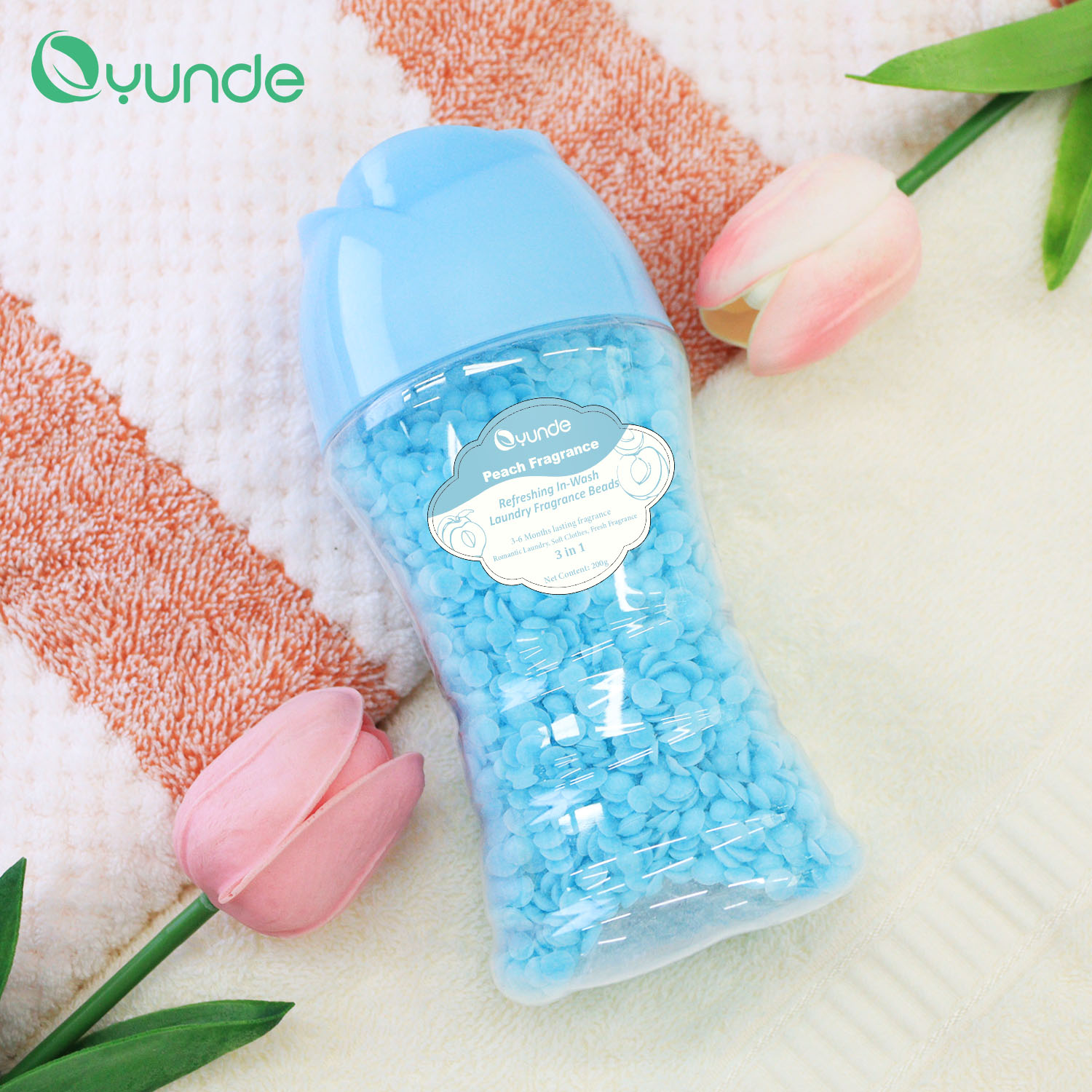 Gentle Plant-Based Laundry Fragrance Beads with Peach Scent