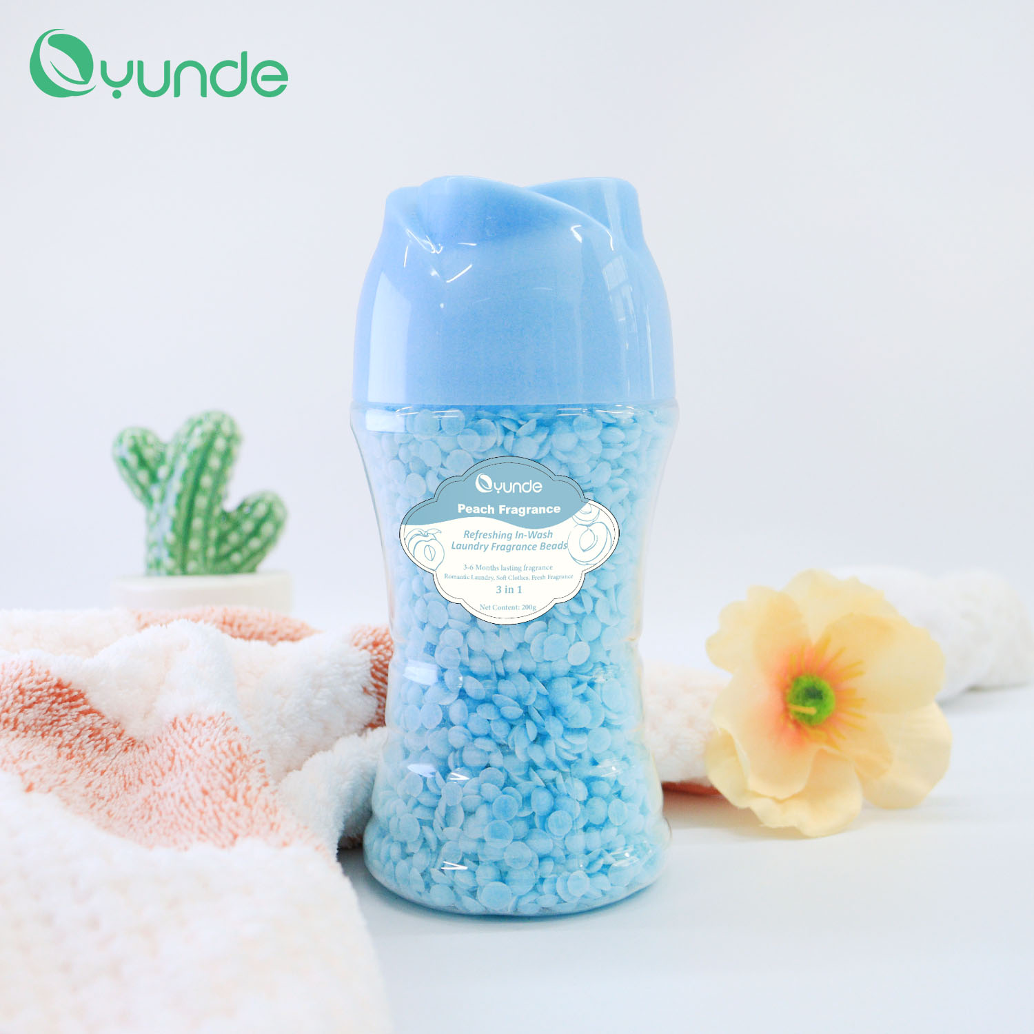 Gentle Plant-Based Laundry Fragrance Beads with Peach Scent