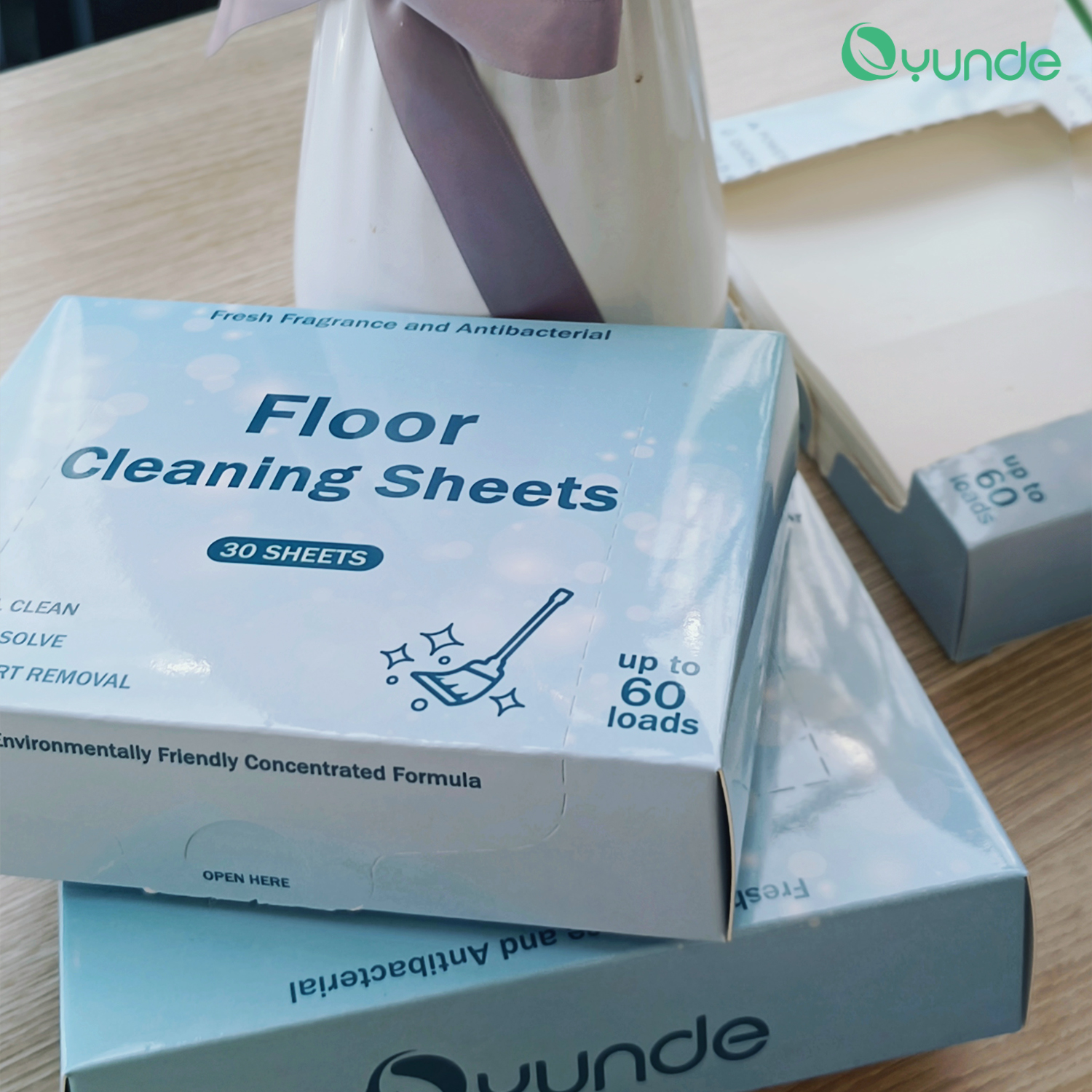 Oyunde factory wholesale Clean Hardwood and Tile floor cleaning slice Mopping concentrated Floor Cleaning Sheets