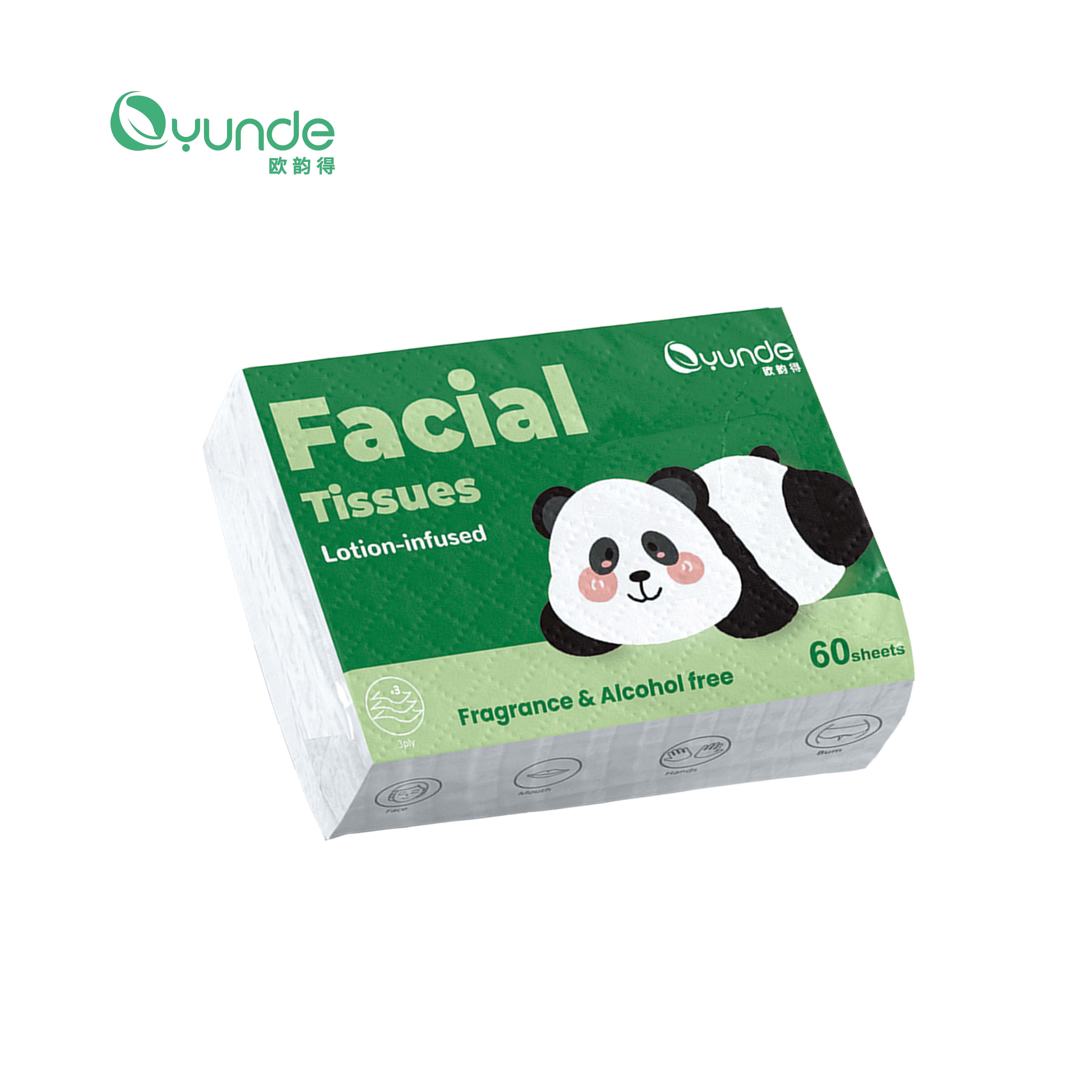 Lotion-infused Facial Tissues - Rich in Moisturizing Factors