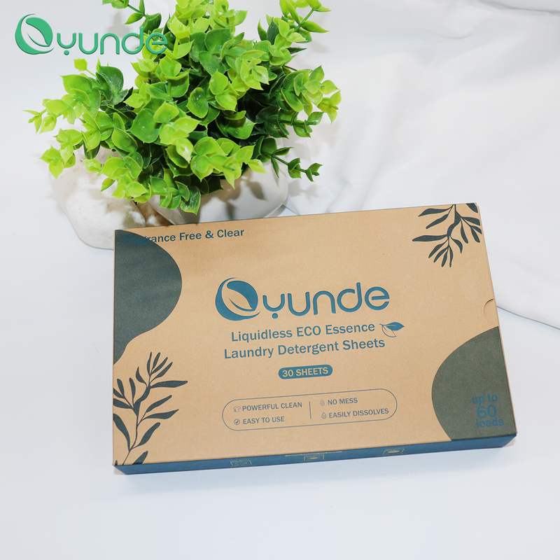 Factory Price Low Foam Eco Friendly Laundry Sheets Portable Detergent Strips for Machine Wash