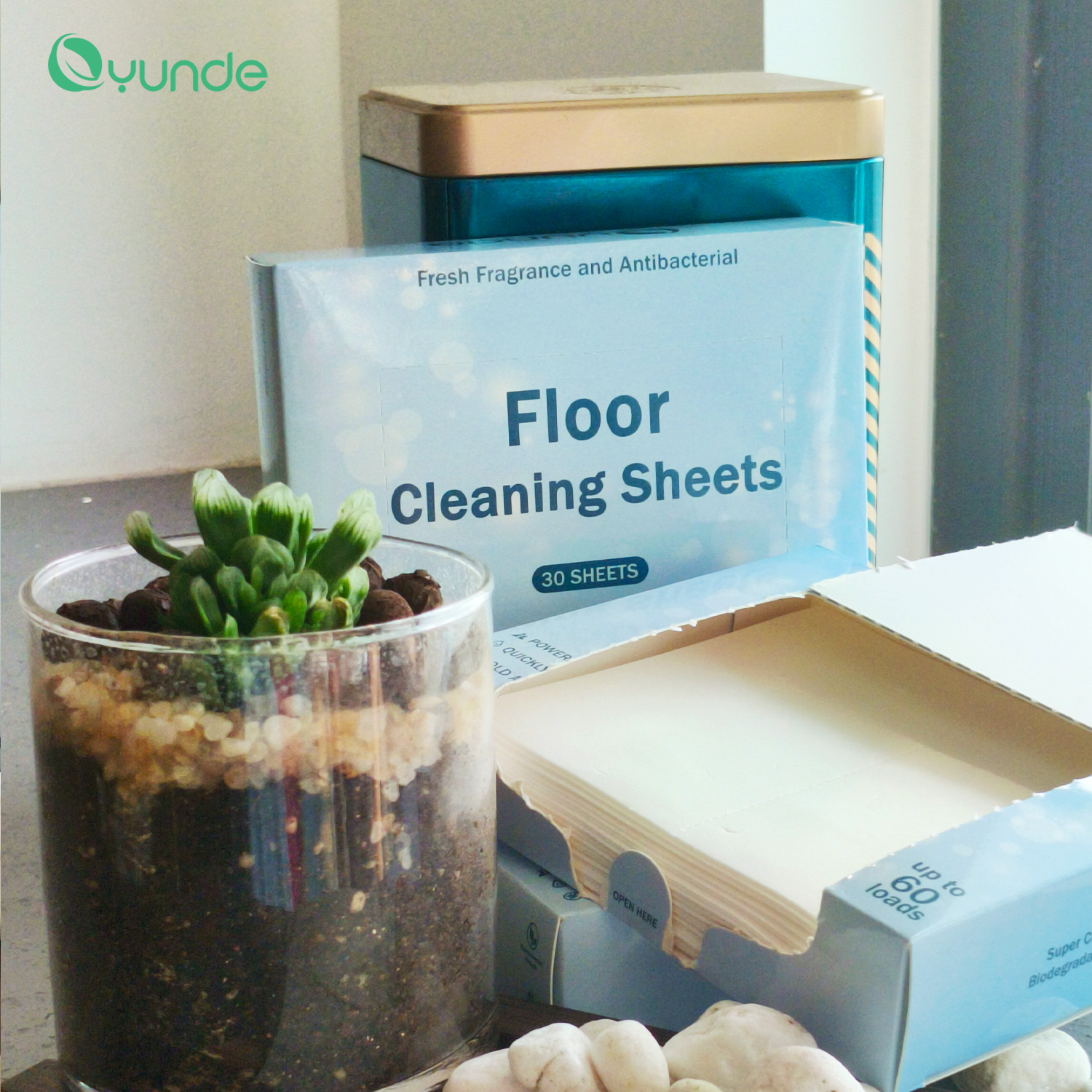 Oyunde factory wholesale Clean Hardwood and Tile floor cleaning slice Mopping concentrated Floor Cleaning Sheets