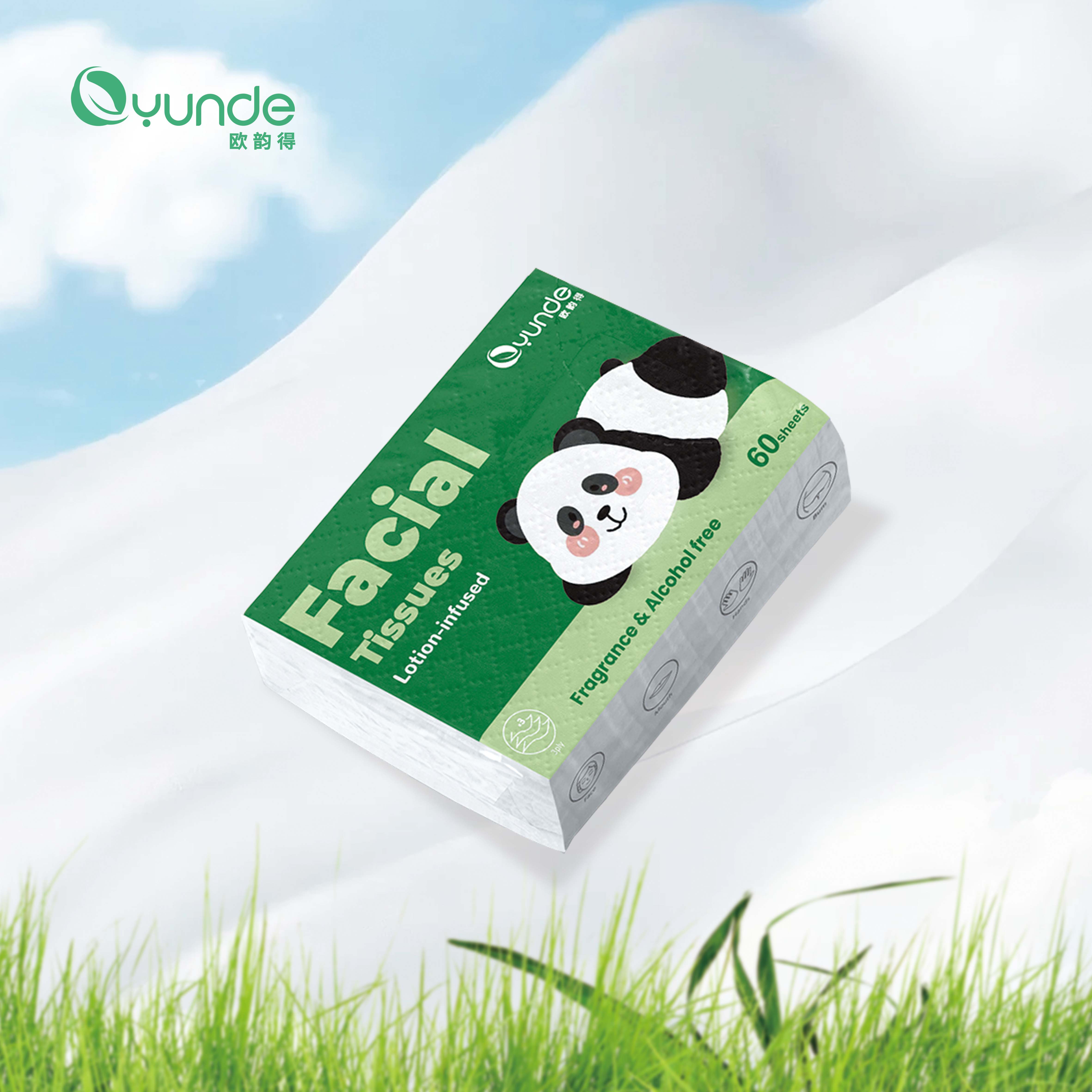 Lotion-infused Facial Tissues - Rich in Moisturizing Factors