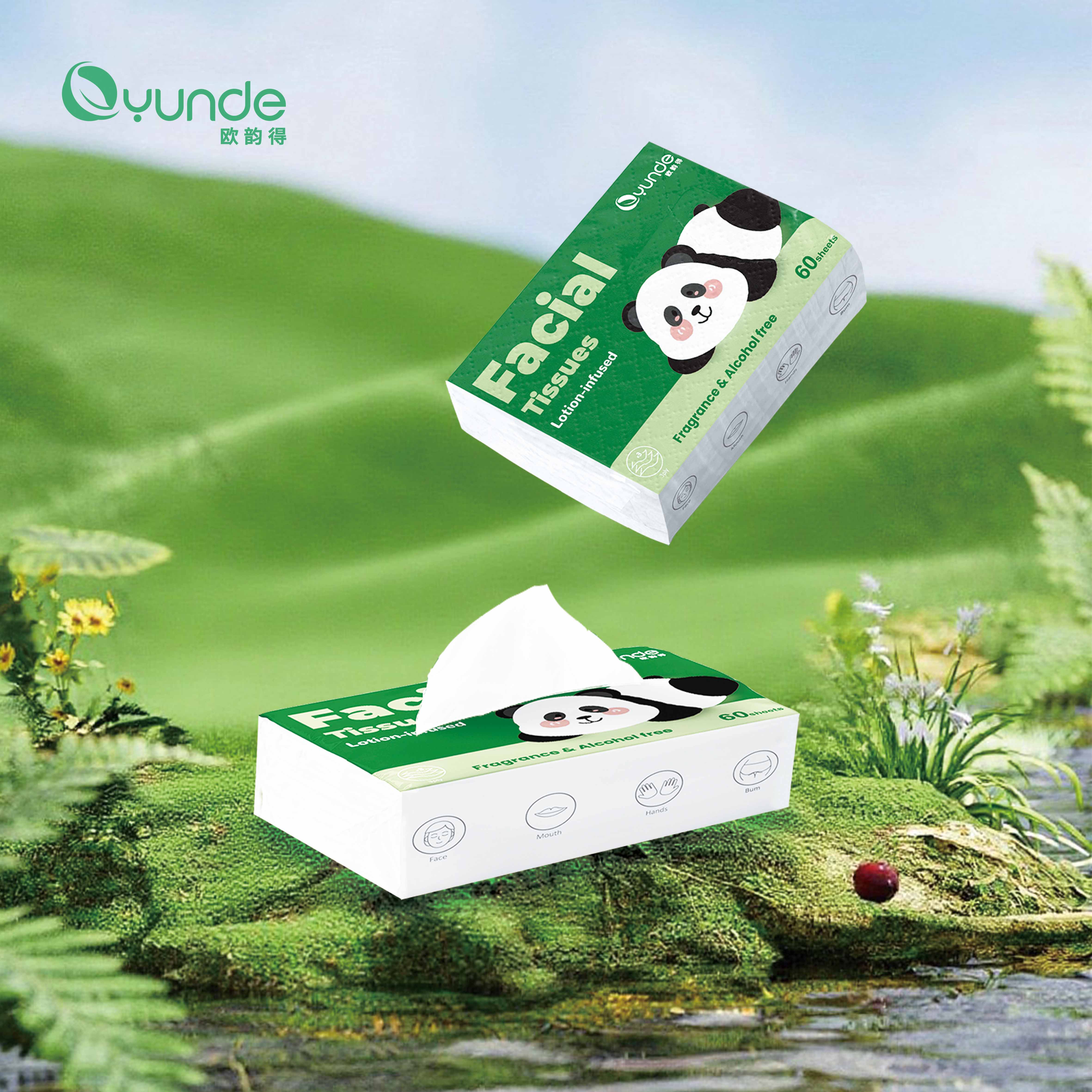 Lotion-infused Facial Tissues - Rich in Moisturizing Factors