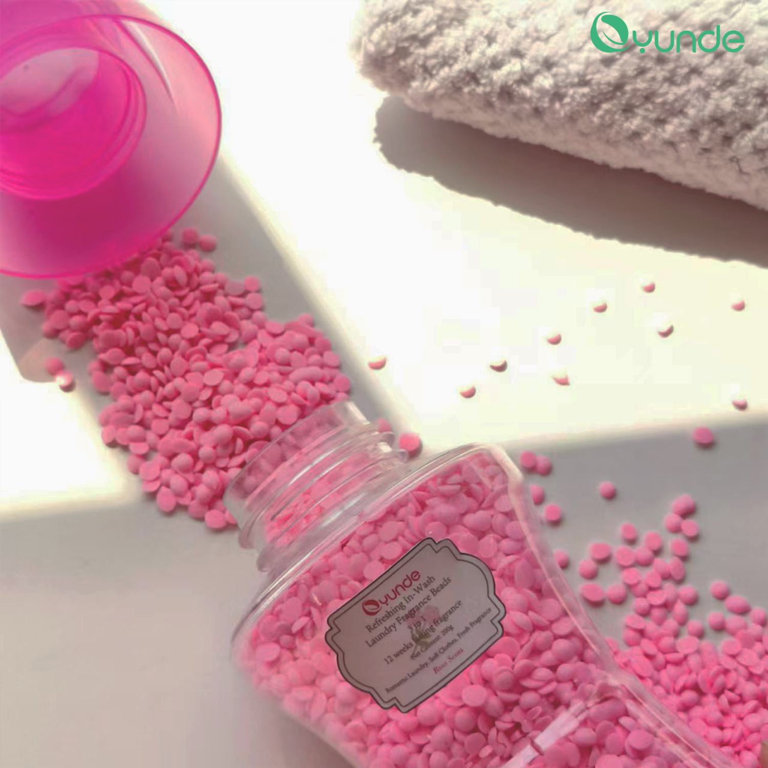 Refreshing In-Wash Laundry Fragrance Beads – Long-Lasting Rose Scent | Fresh & Floral